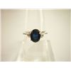 Image 1 : 8.75 CTW SAPPHIRE AND DIAMOND RING .925 STERLING SILVER