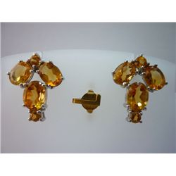 26.25 CTW CITRINE EARRING .925 STERLING SILVER