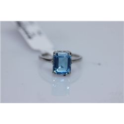 14.75 CTW BLUE TOPAZ RING .925 STERLING SILVER