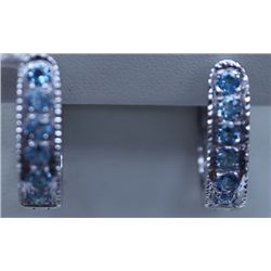 35.20 CTW BLUE TOPAZ EARRING .925 STERLING SILVER