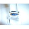 Image 1 : 14.00 CTW SAPPHIRE RING .925 STERLING SILVER