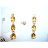 Image 1 : 31.50 CTW CITRINE EARRING .925 STERLING SILVER