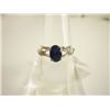 Image 1 : 8.50 CTW SAPPHIRE AND DIAMOND RING .925 STERLING SILVER