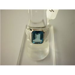 29.25 CTW BLUE TOPAZ RING .925 STERLING SILVER