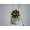 Image 1 : 25.00 CTW BLUE TOPAZ AND CITRINE RING .925 STERLING SIL