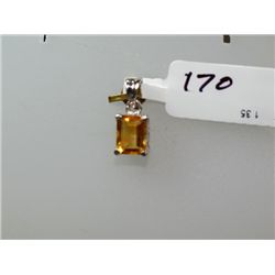 6.00 CTW CITRINE PENDANT .925 STERLING SILVER