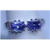 Image 1 : 13.45 CTW TANZANITE AND DIAMOND RING .925 STERLING SILV