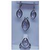 Image 1 : 43.70 CTW MICRO PAVE CZ EARRING, RING,PENDANT SET .925