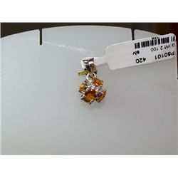 10.50 CTW CITRINE PENDANT .925 STERLING SILVER