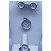 Image 1 : 50.25 CTW MICRO PAVE CZ EARRING, RING,PENDANT SET .925