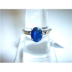 10.75 CTW SAPPHIRE RING .925 STERLING SILVER