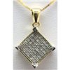 Image 1 : Genuine 0.28 ctw Diamond Invisible Type Pendant 10k