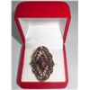 Image 1 : 12CTW PURPLE BUTTERFLY BRASS ADJUSTABLE RING