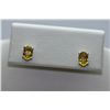 Image 1 : 6.00 CTW YELLOW SAPPHIRE EARINGS .925 STERLING SILVER