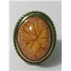 Image 1 : 25CTW BEIGE OVAL BRASS RING SIZE 6