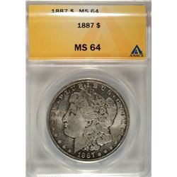 1887 MORGAN DOLLAR ANACS MS-64