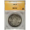 Image 1 : 1887 MORGAN DOLLAR ANACS MS-64