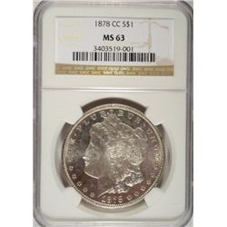 1878-CC MORGAN DOLLAR NGC MS-63