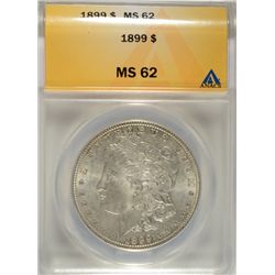 1899 MORGAN DOLLAR ANACS MS-62