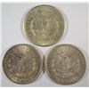 Image 2 : ( 3 ) THREE NICE CIRCULATED MORGAN SILVER DOLLARS