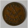 Image 2 : 1863 Civil War Store Card   RARITY 4  VERY SCARCE TOKEN VF est $65-$70