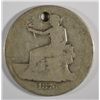 Image 1 : 1876 Trade Dollar Good With Hole