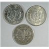 Image 2 : ( 3 ) THREE NICE CIRCULATED MORGAN SILVER DOLLARS