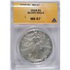 Image 1 : 2008 US silver Eagle  ANACS67  est $50--$55