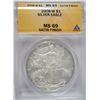 Image 1 : 2008W SATIN FINISH  US silver Eagle  ANACS69  est $70--$75