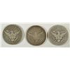 Image 2 : 1899 P, O, S SET OF BARBER HALF DOLLARS ALL GOOD