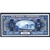 Image 1 : Asia Banking Corporation 1918 $5 Peking Specimen Banknote.