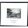 Image 1 : Houseboats on River with Buildings and Arched Bridge Proof Engraving, ND (ca. 1910-130) by ABNC.