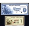 Image 1 : Banque De L'Indochine, 1945 ND Specimen Banknote Pair.
