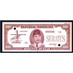 Republik Indonesia, 1948 Essay Banknote Specimen.