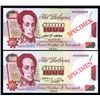 Image 1 : Banco Central De Venezuela, 1991 Issue Specimen “Correct & Error” Pair.