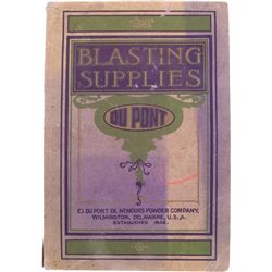 DU PONT BLASTING SUPPLY CATALOG: Blasting Supply Catalog from the Du Pont Powder Company, 126 pages,