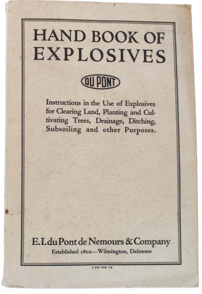 HANDBOOK OF EXPLOSIVES Dupont book of Instructions in the use of
