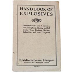 HANDBOOK OF EXPLOSIVES: Dupont book of Instructions in the use of Explosives for Clearing land, plan