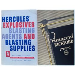 BLASTING AND DETONATING FUSE SUPPLY CATALOGS, DATED 1941-1959: Primacord, Bickford Detonating Fuse C