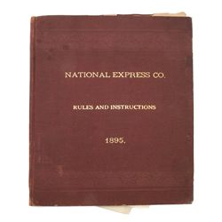 Book-NATIONAL EXPRESS CO./RULES AND INSTRUCTIONS/1895-revised 1910-hardbackcover 80 pages