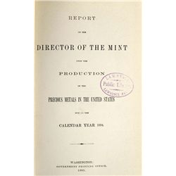 Report of the Director of the Mint, 1894