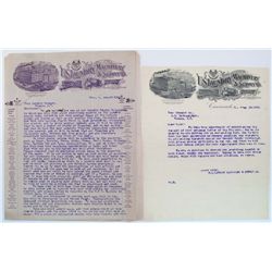 LETTERS TO THE TROY LAUNDRY CO.,TUSCON, A.T. DATED 1902, LOT OF 2: Letter, from the U.S.Laundry Mach
