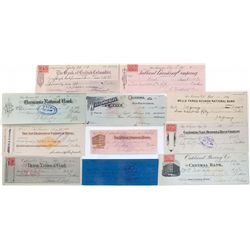 CALIFORNIA BANK CHECK LOT, OAKLAND, AND SAN FRANCISCO, DATED 1890-1909, LOT OF 11: Check, The Anglo