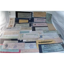 Large lot of  Checks ( 40+) Bank of Nevada, Reno c 1888 (3)  Commercial Mines & Milling Co. Manhatta