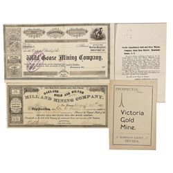 Humbolt Stock Certificates and Prospectus