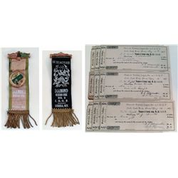 Hall of Eureka Lodge (BADGE/RIBBON)- REBEKAH LODGE I.O.O.F./IN MEMORIAM DIAMOND REBEKAH LODGE/NO. 8