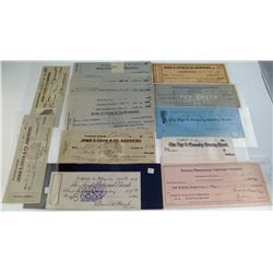 Lot of mining era Checks (several dozen) Goldfield Grocers Association/Reorganized Kewanas Mining Co