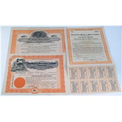 Las Vegas Stock Certificates and Bond