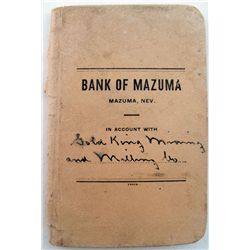 A Bank of Mazuma deposit book with a single page filled out, showing a deposit on Sept. 23 of $800 t