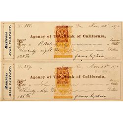 Fair, James Signature on Comstock Checks